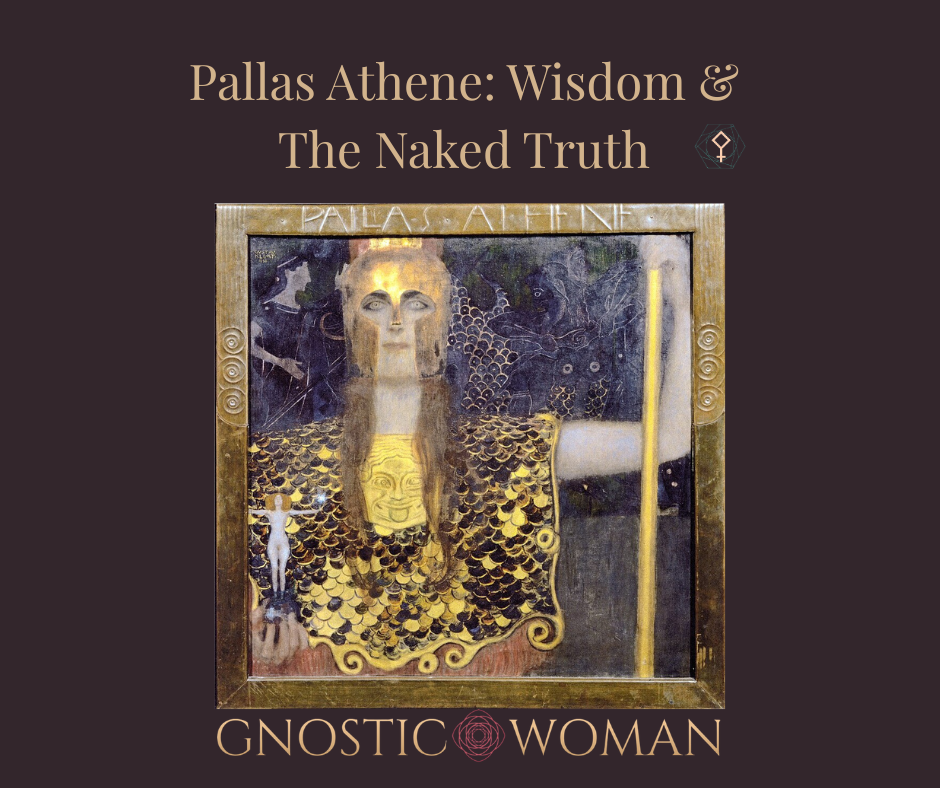 Wisdom & The Naked Truth: Original Image: Pallas Athena (German: Pallas Athene) is an oil painting created by Austrian painter Gustav Klimt in 1898.