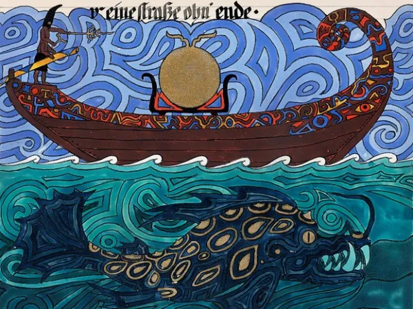 This illustration is from page 55 of Carl Jung's The Red Book (Liber Novus).