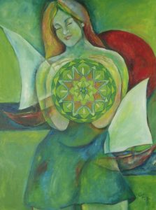 “Anahata, heart chakra woman" - Renate van Nijen